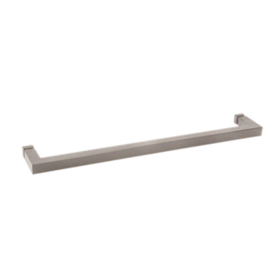 CRL Brushed Nickel "SQ" Series 24" Square Tubing Mitered Corner Single-Sided Towel Bar