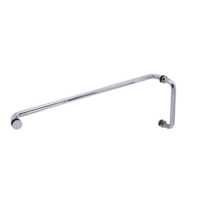 FHC 6" Pull Handle and 24" Towel Bar Combo With Metal Washers - Polished Chrome
