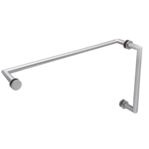 FHC 8" x 24" Mitered Pull/Towel Bar Combo - Polished Chrome