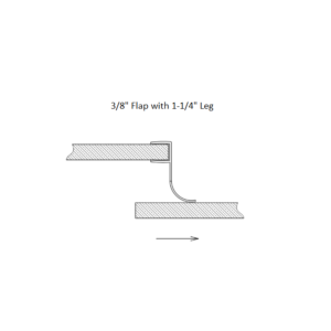3/8" Clear Flap with 1-3/4" Leg