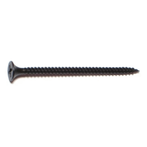 CRL Matte Black 10 x 3" Wall Mounting Flat Head Phillips Sheet Metal Screws