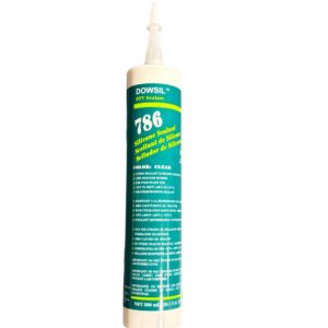 786 Dow Corning Mildew Resistant Clear Silicone 10 oz. Tube