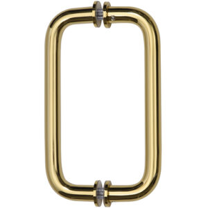 CRL Polished Brass 8" BM Series Tubular Back-to-Back Pull Handle