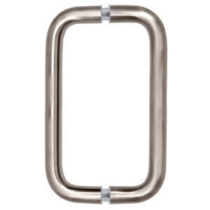 CRL Brushed Nickel 8" Back-to-Back Solid 3/4" Diameter Pull Handles Without Metal Washers